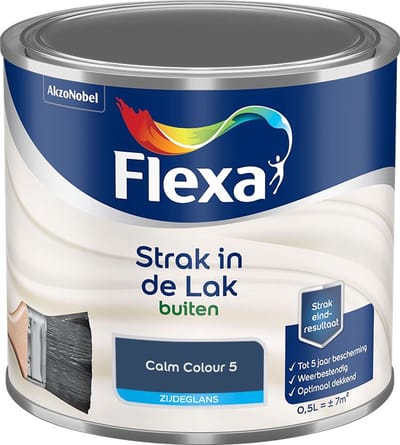 Flexa - Strak In De Lak Buitenlak Zijdeglans - Calm Colour 5 - Mengverf - 500 Ml