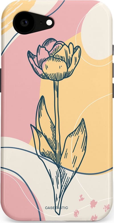 Casetastic Hoesje Geschikt voor Apple iPhone 16e Magsafe - Stijlvolle Beschermende Duo-layer Case - Zachte tulp