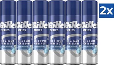 Gillette Scheergel - Series Moisturizing - Cacaoboter - 12 x 200 ml