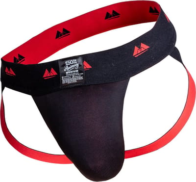 MM Sports The Original Jockstrap 2 inch Reversible Black/Red - MAAT XXL - Heren Ondergoed - Jockstrap voor Man - Mannen Jock