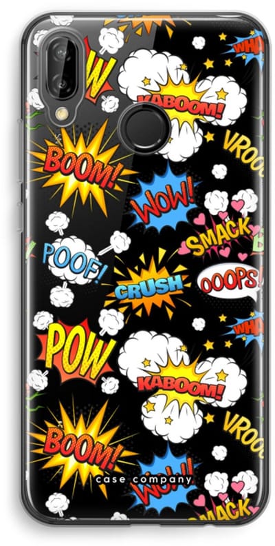 Case Company® - Hoesje geschikt voor Huawei P20 Lite hoesje - Pow Smack - Soft Cover Telefoonhoesje - Bescherming aan alle Kanten en Schermrand