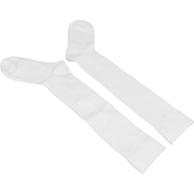 Chaussettes d'escrime Coton Épaissi Unisexe Chaussettes d'escrime Protectrices pour Épée Sabre et Fleuret Femmes Hommes Blanc L