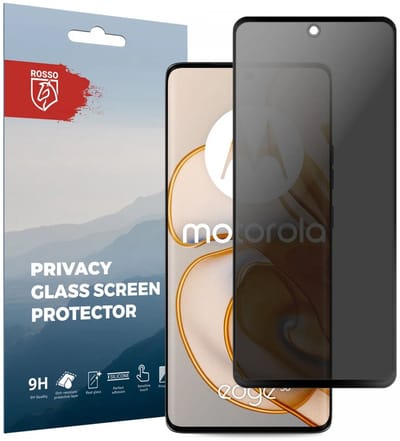 Rosso Privacy Screen Protector Geschikt voor de Motorola Edge 50 - 9H Gehard Glas - Case Friendly Tempered Glass - Eenvoudige Installatie