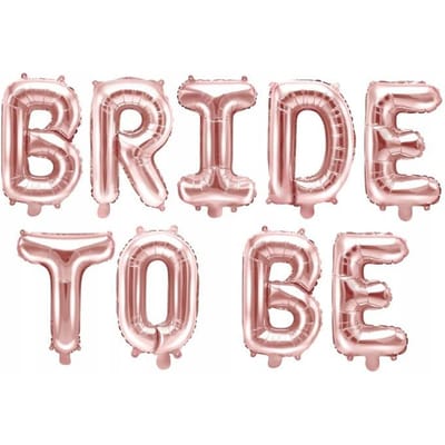 Partydeco - Folieletters Bride To Be Rose Gold