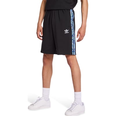 Adidas Summer Prints Korte Broeken Heren - Zwart - Maat L - Katoen French Terry