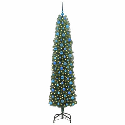 vidaXL - Kunstkerstboom - Groen - 240 - cm - PVC - en - Staal - en - Kunststof