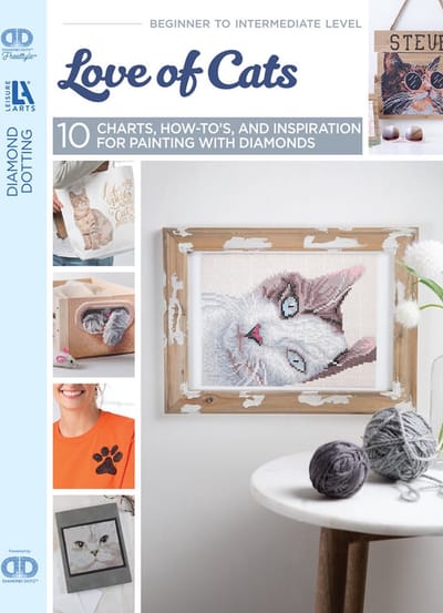 DIAMOND DOTZ FREESTYLE PATRONENBOEK - LOVE OF CATS - NEEDLEART WORLD