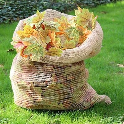Bladzakken Jute - Tuinzakken Composteerbaar - Tuinafval Verzamelen - Grofmazige Stof - 70 x 100 cm - Bruin