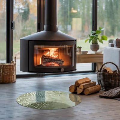 Coloray Vloerplaat Houtkachel - Vloerplaat Openhaard - 60 cm x 60 cm - Houtkachel Accessoires - Groente Vloerplaat Kachel - Verwarmingsaccessoires - Plaat voor Onder Houtkachel - Open Haard Accessoires - Vloerplaat Voor Kachel