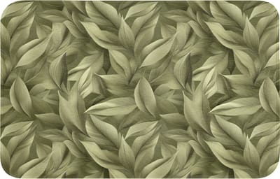 Badmat 80x50 cm - Antislip - Bladeren - Modern - Groen - Badmatten voor badkamer - Badkamermat - Douchemat - Badkamer mat
