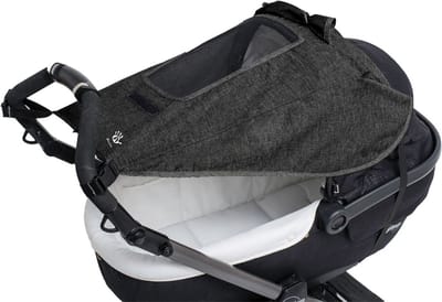 Zonnescherm kinderwagen universeel - Zonnedoek buggy - Donkergrijs