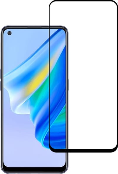 Smartphonica Screenprotector Geschikt voor Oppo Reno 6 Lite - Full Cover Tempered Glass - Gehard glas Geschikt voor Oppo Reno 6 Lite geschikt voor Oppo Reno 6 Lite