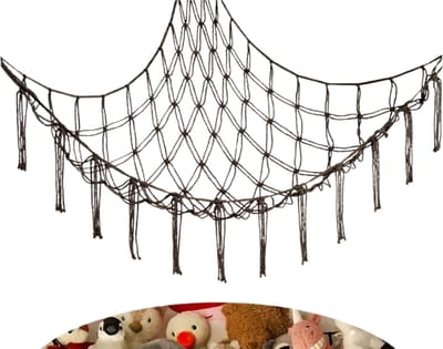 Nivard Knuffel Net - Hangmat - Speelgoed - Opbergsysteem - Hangmat Voor Knuffels - Organizer - Zwart