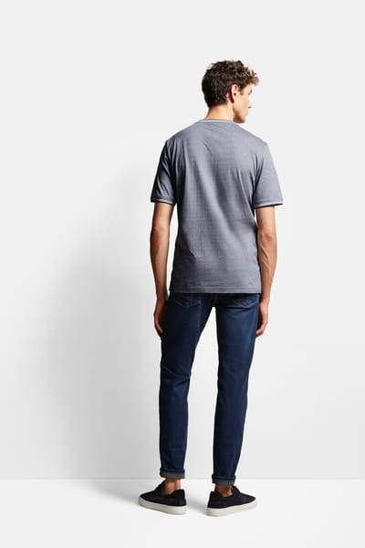 Bugatti Herren T-shirt van puur katoen