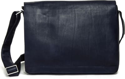 HAROLD'S Leren Business tas Schoudertas Campo Messengerbag Dark Blue Donkerblauw