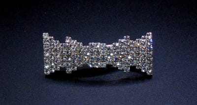 Duckklem strik-vorm met strass #1