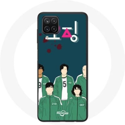 Coque Samsung Galaxy A12 Squid Game Affiche personnages Art