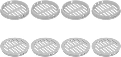 Ventilatieroosters Rond - Plafondrooster Set - Ventilatie Verbeteren - Duurzaam Kunststof - 80 mm - Lichtgrijs