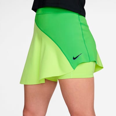 Nike Court Dri-Fit Slam High Rise Rok Dames-groen, limoen