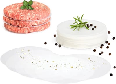 Famanu – Burger scheidingspapier 1000 vellen Ø11 cm, antiaanbak bakpapier voor patties en cheeseburgers