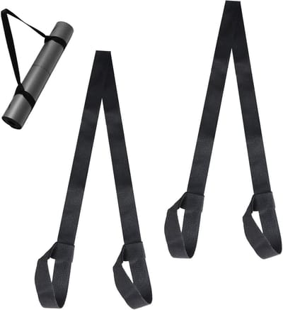 Set van 2 Draagriemen voor Yogamatten - Verstelbare Elastische Straps voor Pilates, Stretching en Fitness, Geschikt voor Alle Yogamatten