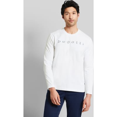 Bugatti Herren Shirt met lange mouwen en bugatti print