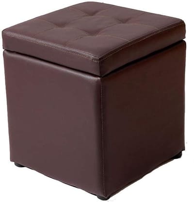 Vierkante Voetbank - Poef Stoel - Voeten Rusten - Afneembare Hoes - 35x24x22 cm - Gestreept