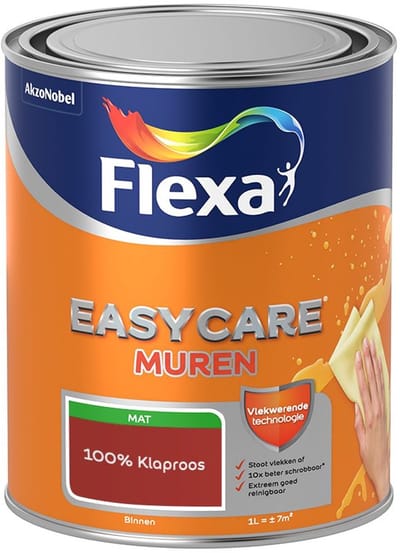 Flexa - Easycare Muren - 100% Klaproos - Mengverf - 1 L