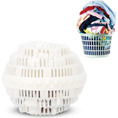 Boule de Lavage Écologique Ménagère Boule Nettoyante Magique pour Machine à Laver(blanc) blanc