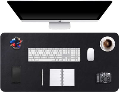 Famanu – Grote bureauonderlegger, XXXXL, bureaumat, bureaubescherming, schrijfblok, voor laptop/toetsenbord/muis, kunstleer, waterdicht + -look, antislip, 120 x 60 cm