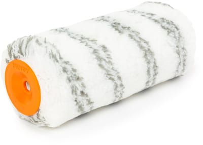 Verfroller Acryl – Schilderroller Voor Watergedragen Verf – 180 Mm Breed – Pluisvrij – Voor Muur En Plafond – Poollengte 18 Mm – Grijs Gestreept [11186B]