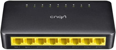 Netwerk Switch - Ethernet Splitter - Internet Verbinding - 8 Poorten - 100 Mbit/s - Zwart