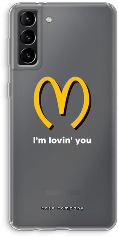 Case Company® - Hoesje geschikt voor Samsung Galaxy S21 Plus hoesje - I'm lovin' you - Soft Cover Telefoonhoesje - Bescherming aan alle Kanten en Schermrand