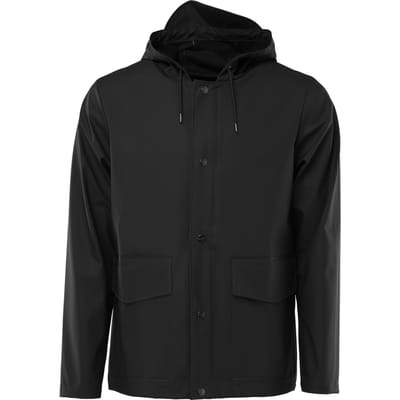 Rains - Maat XXS/XS Short Hooded Coat 1826 Regenjas Unisex - Zwart