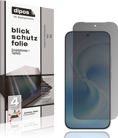 dipos – Matte Privacy Screenprotector geschikt voor Vivo S60 | Anti-Spy Beschermfolie