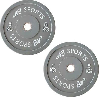 AJ-Sports Olympische Halterschijven Rubber 5 kg 2 stuks - halterschijf 50 mm - Gewichten set - Halters - Halterset - Halterstang - Halterbank - Fitness - Krachttraining