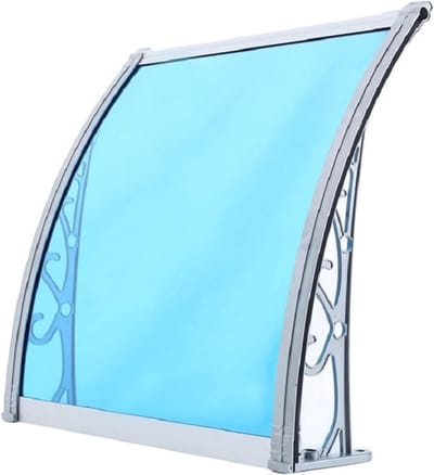 Moderne Deurluifel - Regen Overkapping - Bescherming Buiten - Stille Zelfreiniging - 60x150cm - Grijs