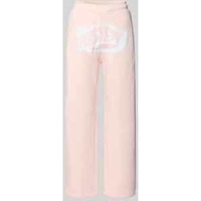Straight leg sweatpants met logo en elastische band