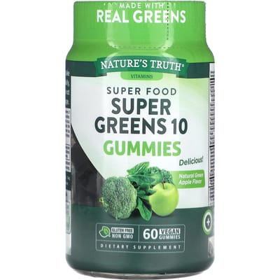 Nature'S Truth, Super Food, 10 Super Groenten, Natuurlijke Groene Appel, 60 Vegan Gummy's