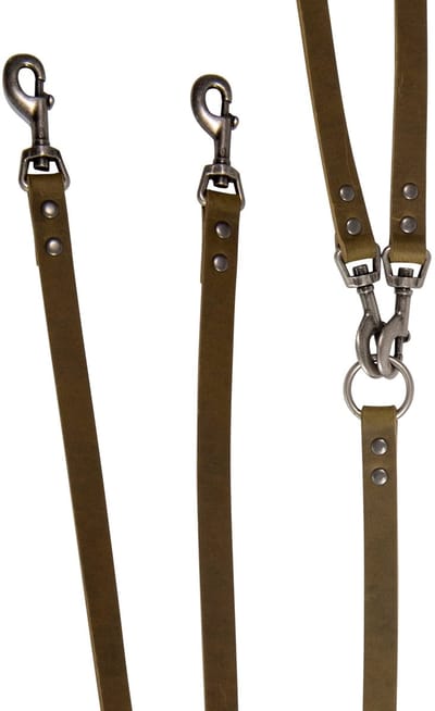 Animal Boulevard Ab30086 - Hals- En Leibanden - Hond - Ab Country Leather 2-honden Lijn Cognac-20mmx50cm - Maat: 20mmx50cm - 205324