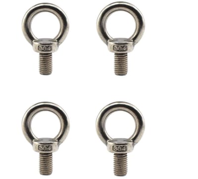Dailygoods- Opheffende Ring M12 - Schroefoog - Oogbout M8 - Oogbout M6 - Roestvrij Staal - Antiroest en Corrosiebestendig