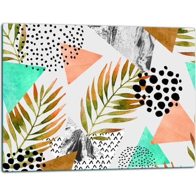 TMK ArtDeko - Snijplank - Glas - 52x40cm - Bloemenmotief