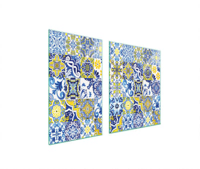 TMK ArtDeko - Snijplank en Beschermplaat - Glas - 100x52 cm - Mozaïek