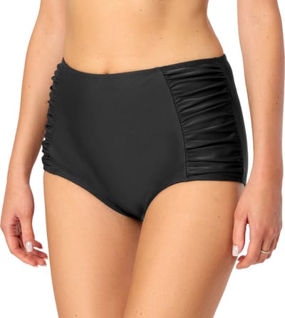 Bellivalini Dames Zwembroek - Bikinibroekje - Elastische tailleband - Polyamide & Elastaan – Zwart – XS - BLV-BLV50-284-SL