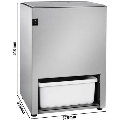 GGM Gastro Eiscrusher - 5 kg/min - 140 Watt - inkl. 5 kg Vorratsbehälter Zilver