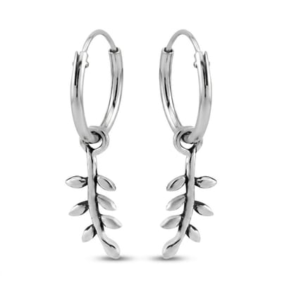 WeLoveSilver - Zilveren oorbellen - Oorringen - 925 zilver - Takje ontwerp