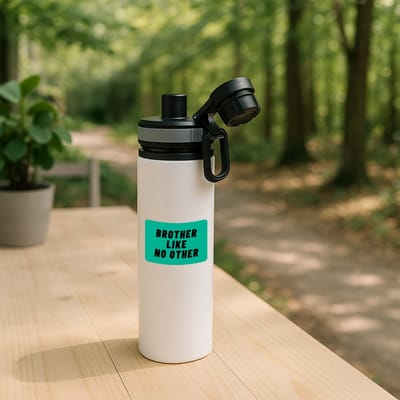 Hacebo® - brother like no other waterfles met draaidop grijs - Broer - geweldige broer - niemand anders - verjaardag - cadeau - kado - bedankje - geschenk - water fles - 850ML
