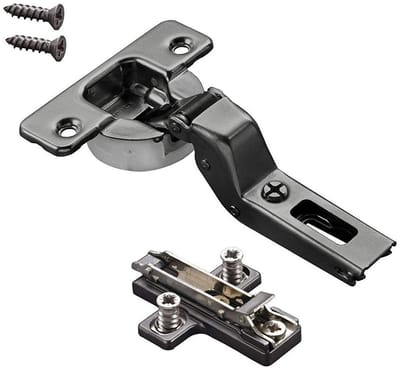 Set van 2 Salice potscharnieren T48, binnenscharnier 110°, titanium met dempingsysteem incl. montageplaten, potscharnier, van Sotech