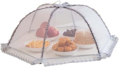 Outdoor Voedselnetten voor Fruit, 24 Inch Bescherming tegen Fruitvliegjes, Herbruikbare Picknickafdekkingen voor Buiten, Kamperen en BBQ Accessoires