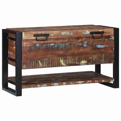 vidaXL - Opbergbox - Multikleur - 80 - x - 35 - x - 45 - cm - Massief - gerecycled - hout